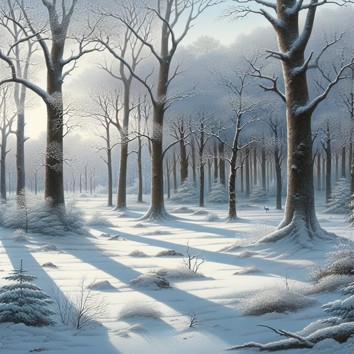 Peaceful Snowy Wood Painting Diamond Kit