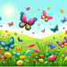 Sunny Meadow Butterflies Paint By Diamond
