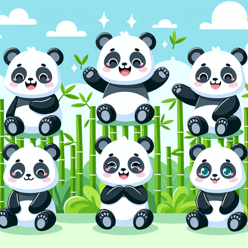 Playful Pandas Paint By Color
