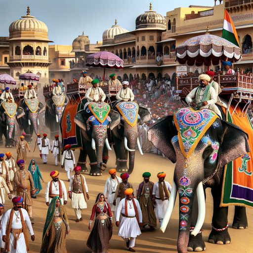 Elephant Festival - Jaipur, India Painting By Diamonds Kit