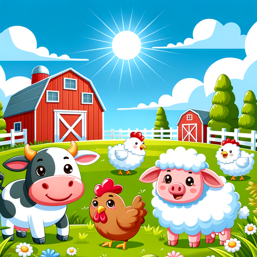 Friendly Farm Animals Fun Paint By Diamond