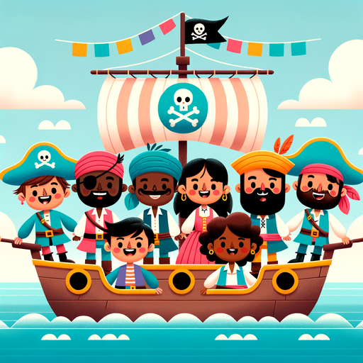 Playful Pirate Crew Painting Diamond Kit