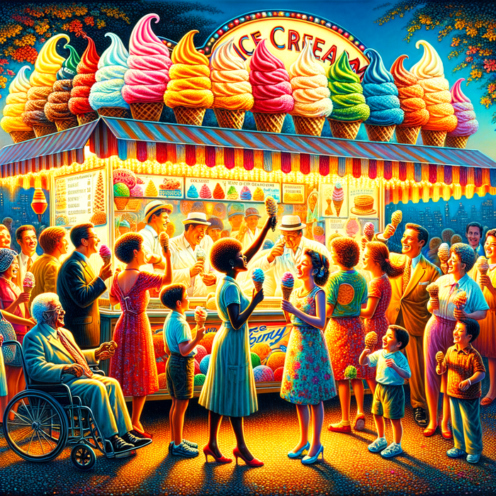 Delightful Ice Cream Stand Paint By Diamond