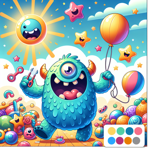 Silly Monster Painting By Diamonds Kit