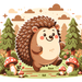 Happy Hedgehog Hideaway Paint By Diamonds Art