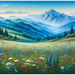 Mountain Meadow Escape Diamond Painting