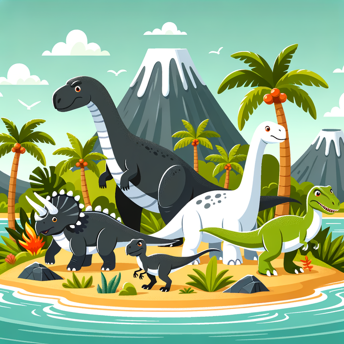 Dinosaur Island Escape Paint By Diamonds Art