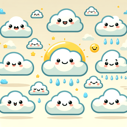 Cheerful Cloud Friends DIY Paint By Diamonds