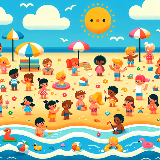Playful Beach Bash Diamond Painting