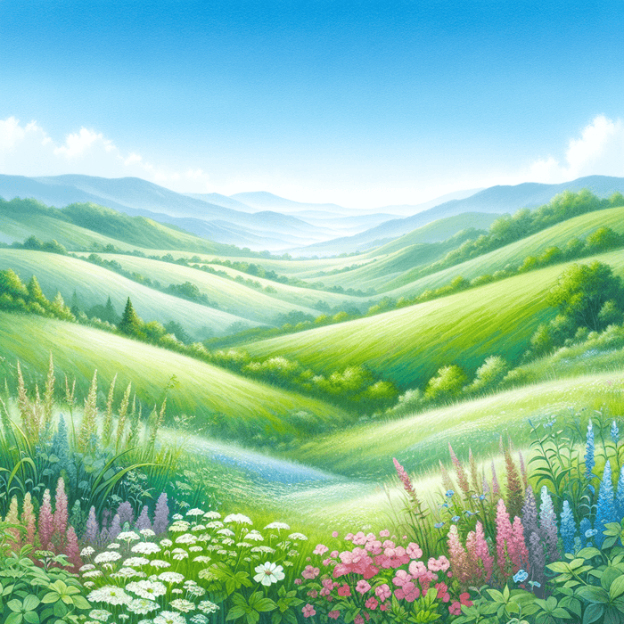 Gentle Rolling Hills Diamonded Painting Kits