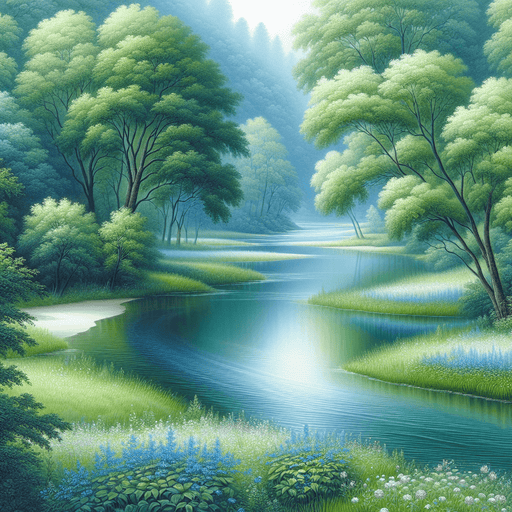 Peaceful River Landscape Paint By Diamonds