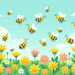 Busy Bees And Blossoms Paint By Diamonds
