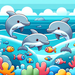 Underwater Dolphin Harmony Paint By Diamond