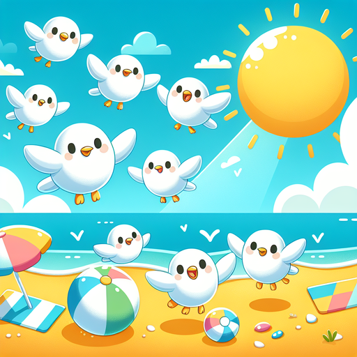 Sunny Seagulls Paint By Diamonds