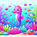 Sweet Seahorse Paint By Color