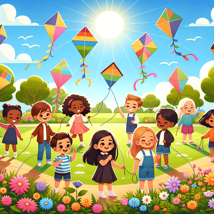 Sunny Adventure With Kites Paint By Diamonds Art