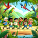 Tropical Jungle Trek Paint By Diamond