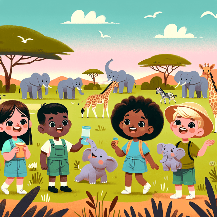 Safari Adventure Explorers Paint By Diamonds Art