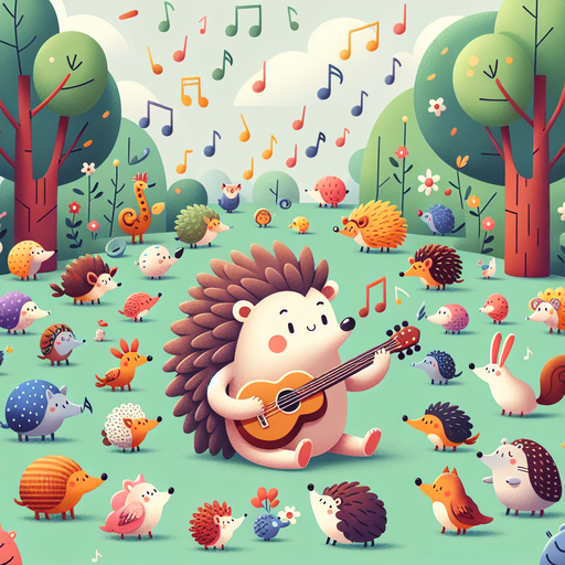 Harmonious Hedgehog's Music Festival Paint By Diamond