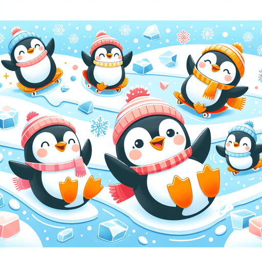 Joyful Penguins Paint By Color