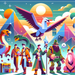 Fantasy Mountain Expedition Painting Diamond Kit