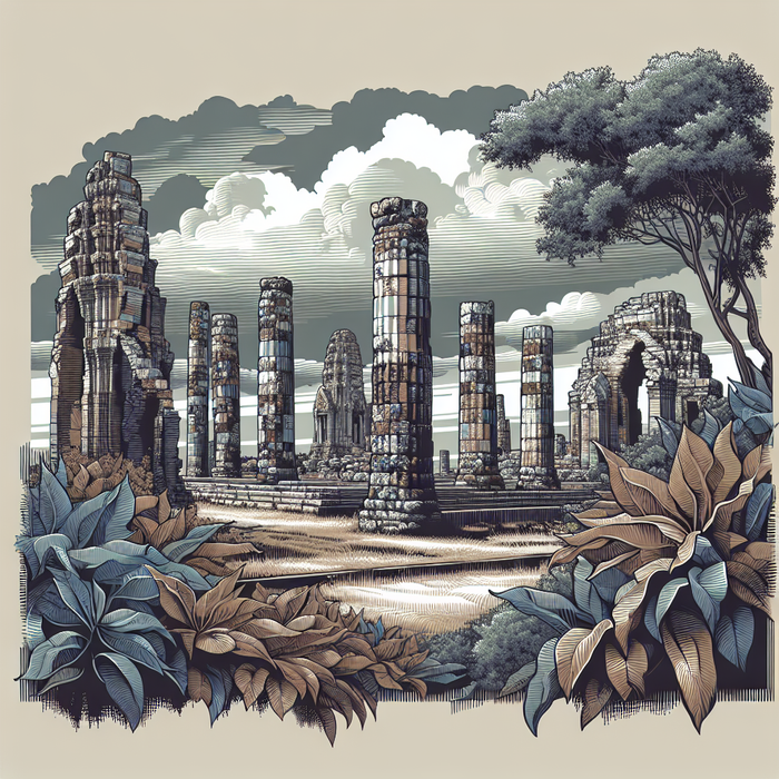 Majestic Ruins Painting By Diamonds Kit