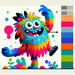 Playful Monster Painting By Diamonds Kit
