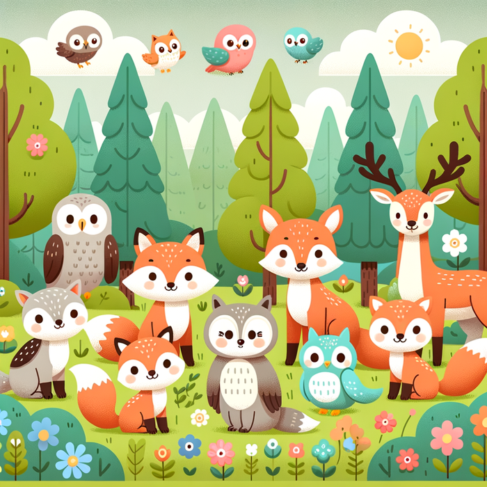 Magical Woodland Friends Paint By Color