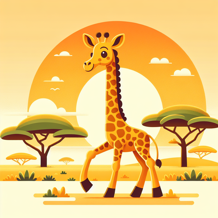 Giraffe's Sunset Safari Paint By Diamond