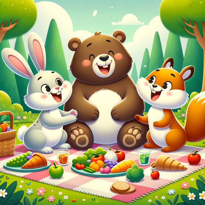 Cuddly Critters Picnic DIY Paint By Diamonds