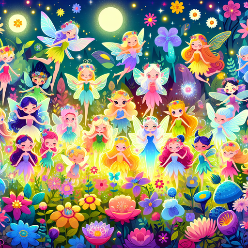 Fantasy Fairy's Garden Gathering Paint By Diamonds Art