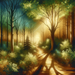 Magical Forest Path Painting By Diamonds Kit