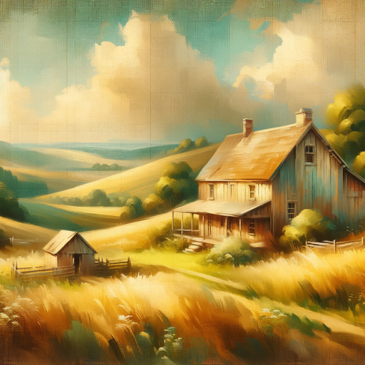 Farmhouse Tranquility Painting By Diamonds Kit