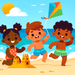 Beach Day Celebration Painting By Diamonds Kit