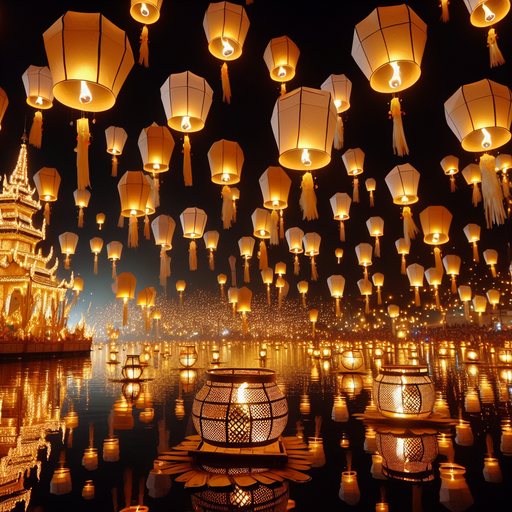 Yee Peng Lantern Festival - Chiang Mai Diamonded Painting Kits