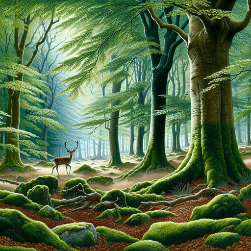 Deer Forest Tranquility Paint By Diamonds Kits