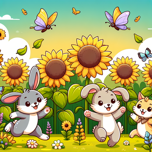Sunflower Field Frolic Painting Diamond Kit