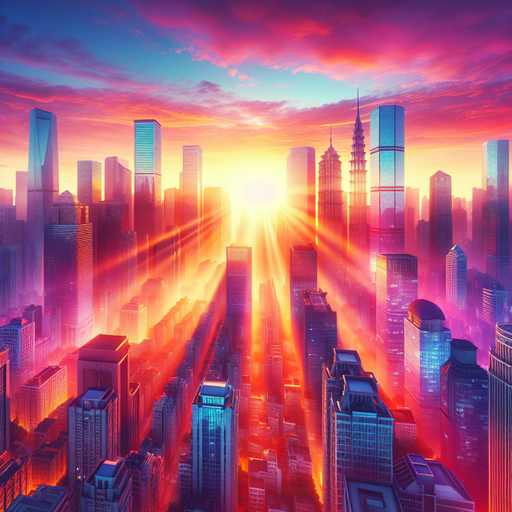 Radiant City Sunrise Diamond Painting