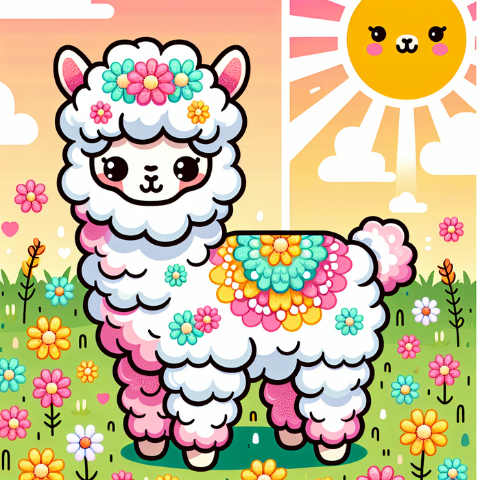 Adorable Alpaca Diamond Painting