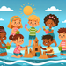Joyful Beach Scene Diamond Painting