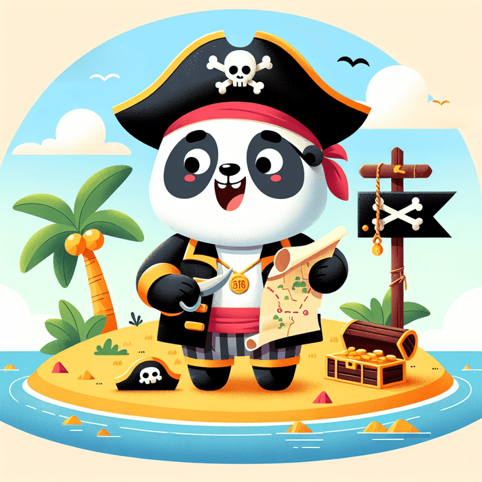 Pirate Panda Treasure Hunt Paint By Diamonds