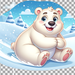 Playful Polar Bear Diamonded Painting Kits