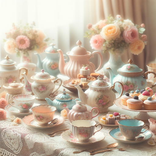 Charming Vintage Tea Party Paint By Diamonds Art