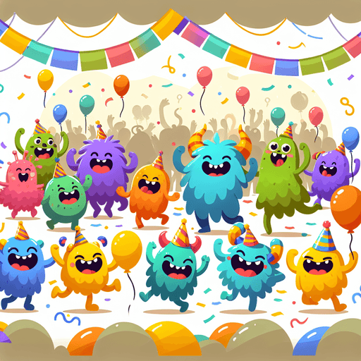 Playful Monster Friends Paint By Diamonds Art