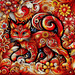 Red Cat Charisma Painting By Diamonds Kit