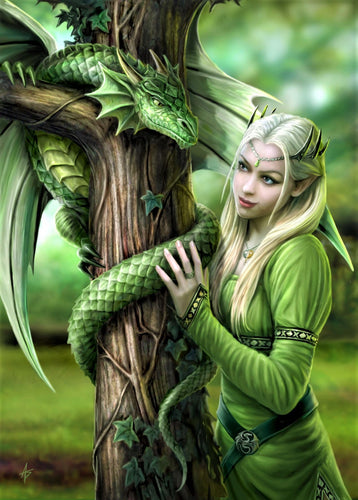 Green Fairy And Snake - 5D DIY Diamond Painting