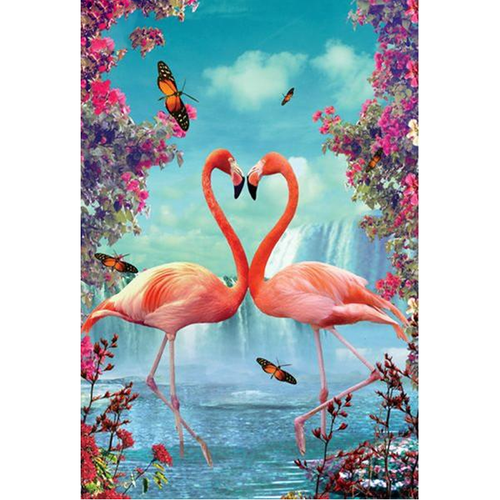 Flamingos In Love 5D DIY Paint By Diamond Kit