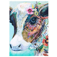 Colorful Floral Vintage Cow 5D DIY Paint By Diamond Kit - Paint by Diamond