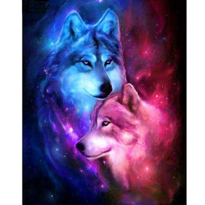 Love Wolf 5D DIY Paint By Diamond Kit