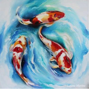 Koi Fish by Marina Lesina - 5D DIY Paint By Diamond Kit